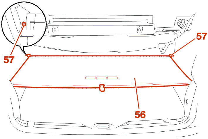 Câble de verrouillage de malle pour 206CC / 206 CC - Équipement auto